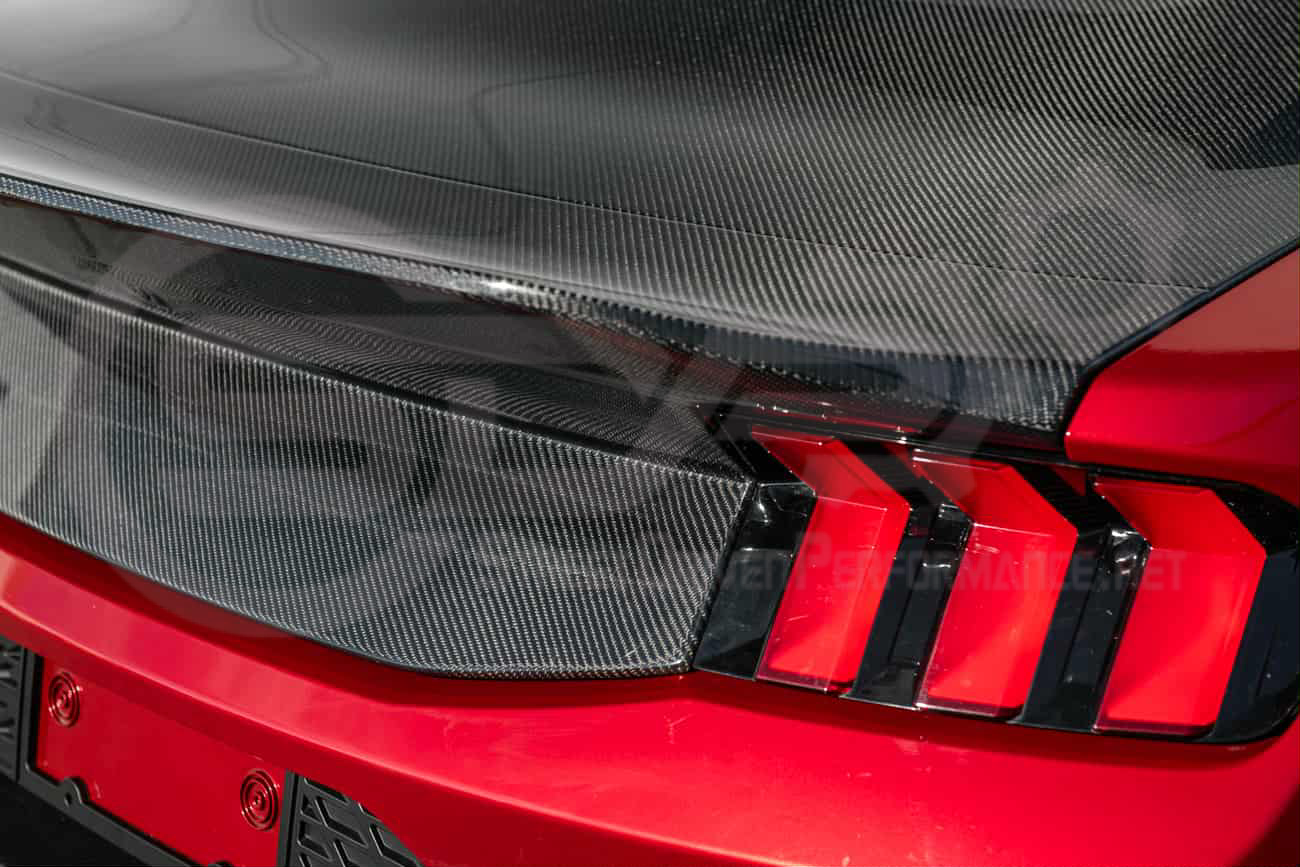 2024-UP FORD MUSTANG S650 | CARBON FIBER REAR TRUNK DECKLID WITH INTEGRATED SPOILER WING